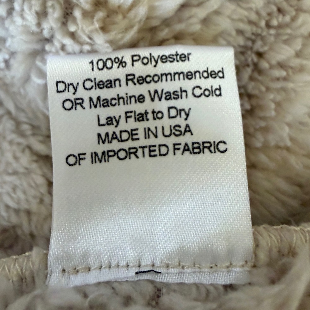 Rivet Utility Light Beige Stunner Teddy Sherpa Romper Small Cozy Loungewear - Picture 9 of 9